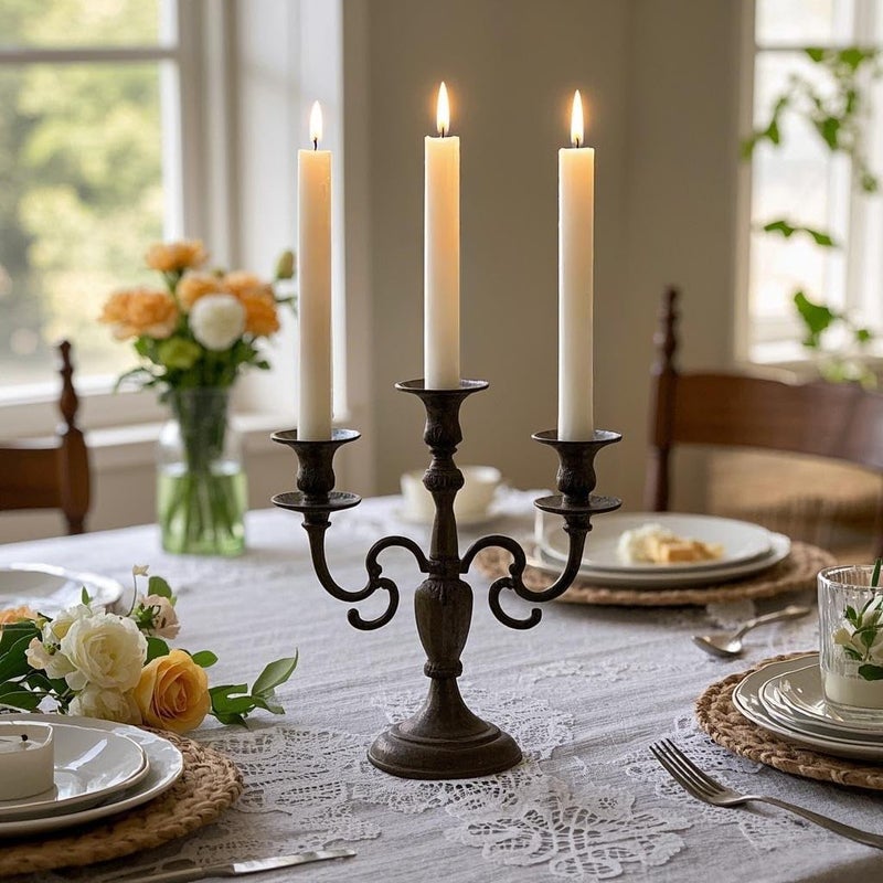 Sihuida 12-Pack Ivory Taper Candles, 10 Inch Unscented Dripless Candlesticks, Long-Lasting Burn Time of 7-8 Hours, Perfect for Home Décor, Weddings, and Events - Image 3